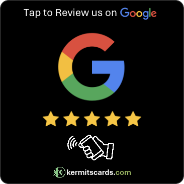 KermitsCards black Google review NFC card